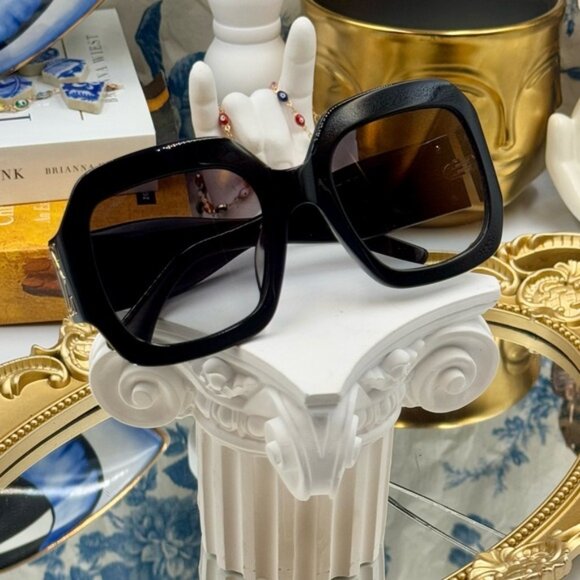 🆕 CARTIER 🧿 NWOT CT0434 Double C Square Sunglasses, Black Recycled Acetate - Picture 5 of 16